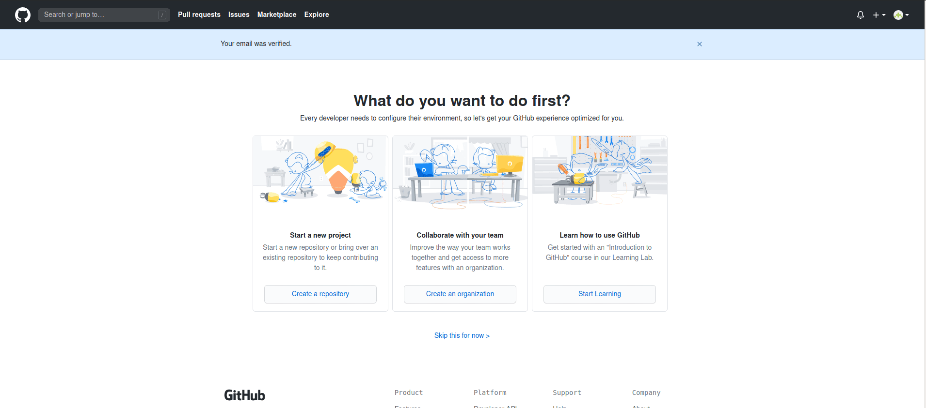 Go to your own Github profile